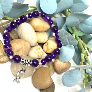 Cancer Awareness Bracelet, Cancer Warrior Bracelet, Fight Cancer, Cancer Survivor image 9