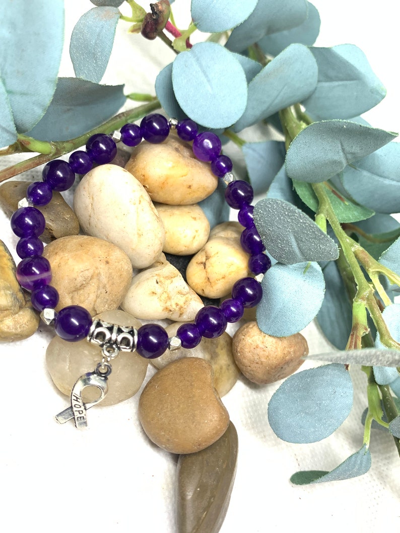 Cancer Awareness Bracelet, Cancer Warrior Bracelet, Fight Cancer, Cancer Survivor image 9