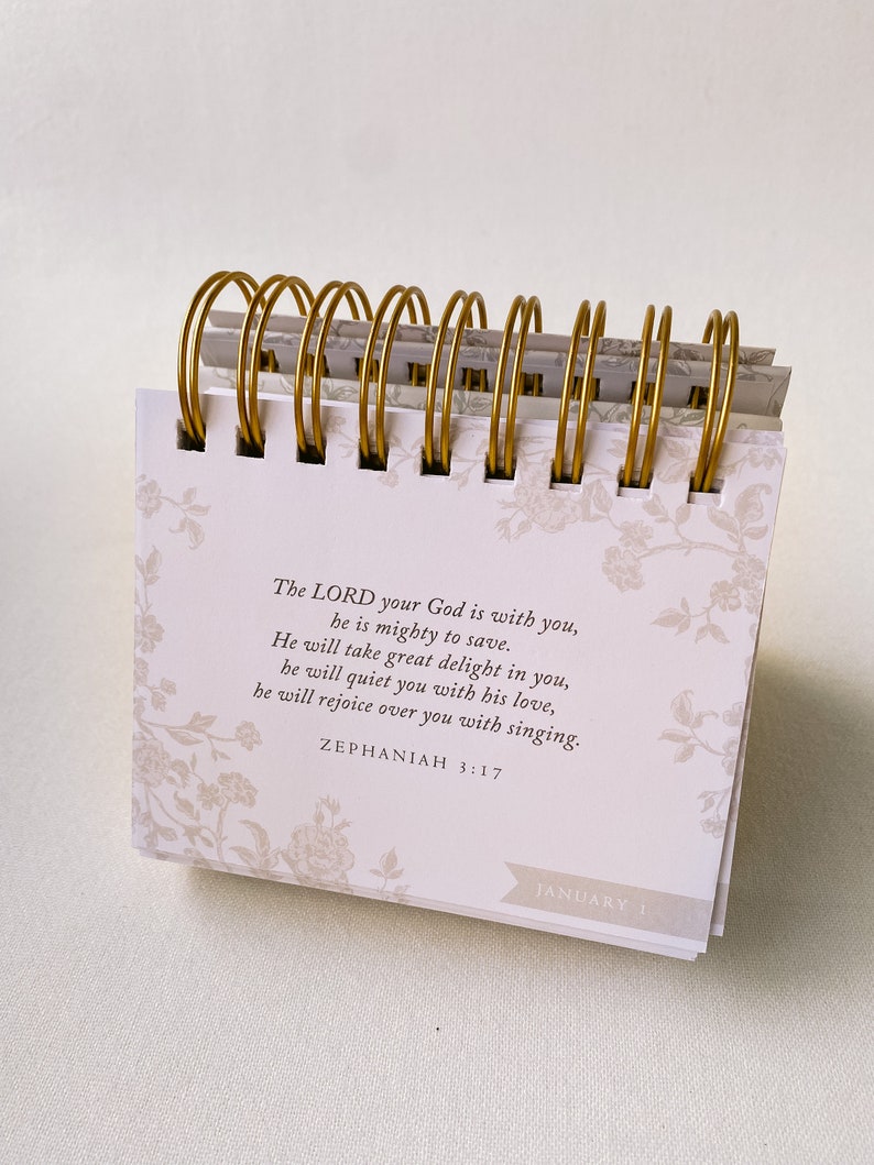 Perpetual Desk Scripture Calendar Daily Flip Calendar With Etsy