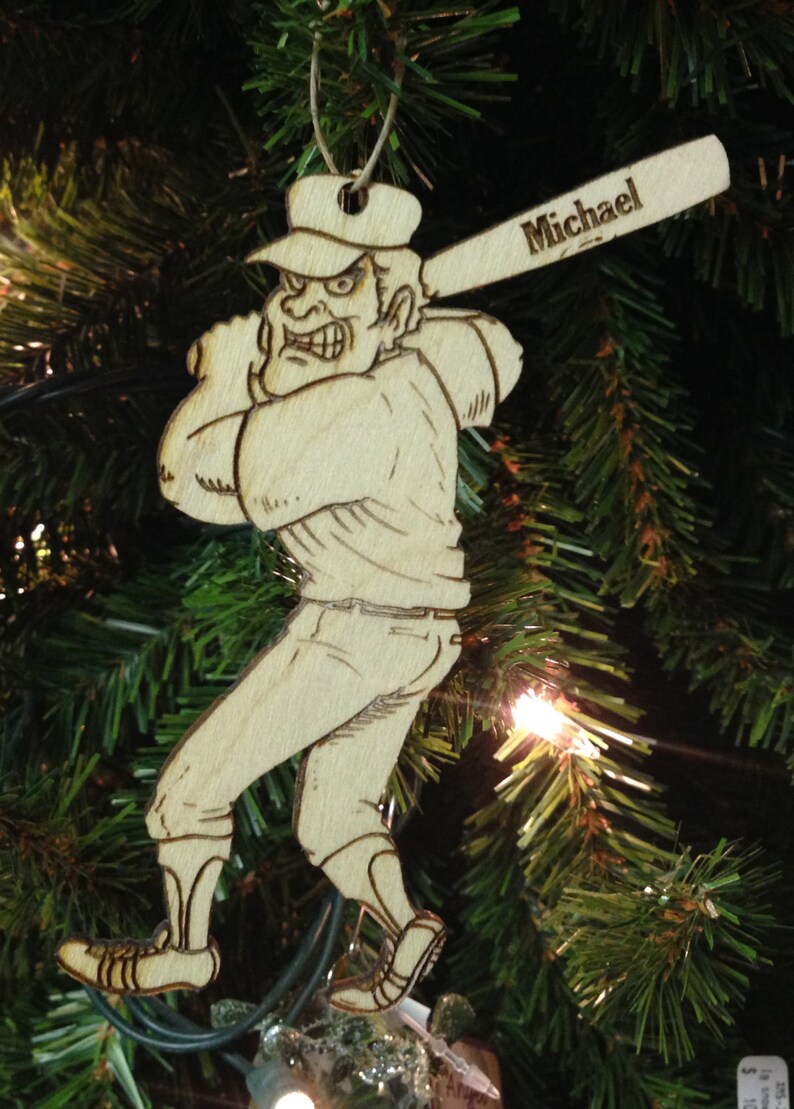 Baseball Batter 1 Personalized Christmas Ornament Etsy