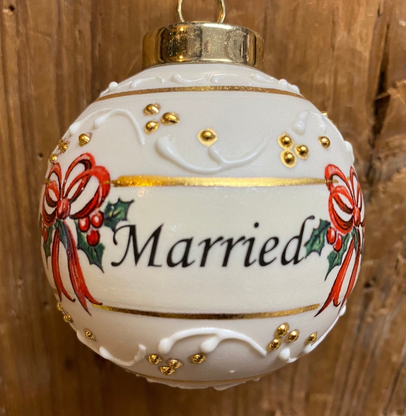 Just Married 2020 Handmade Porcelain Christmas Ornament Etsy