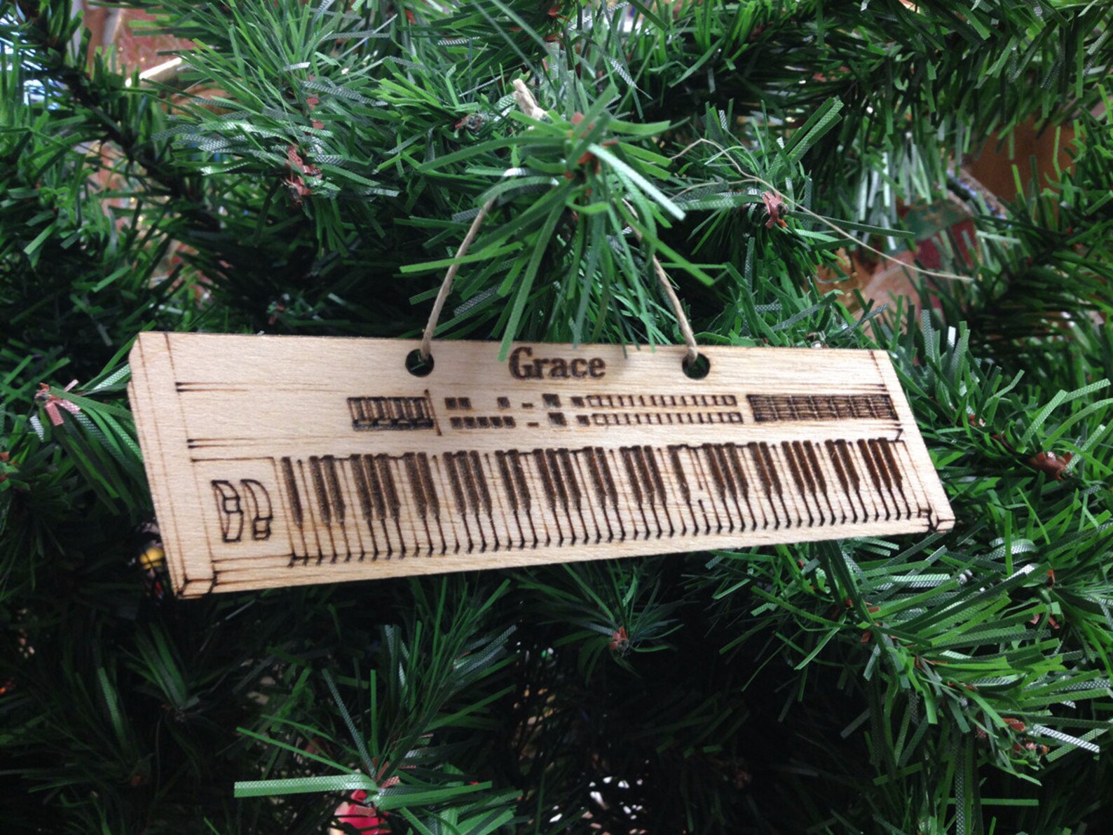 Keyboard Personalized Christmas Ornament Etsy