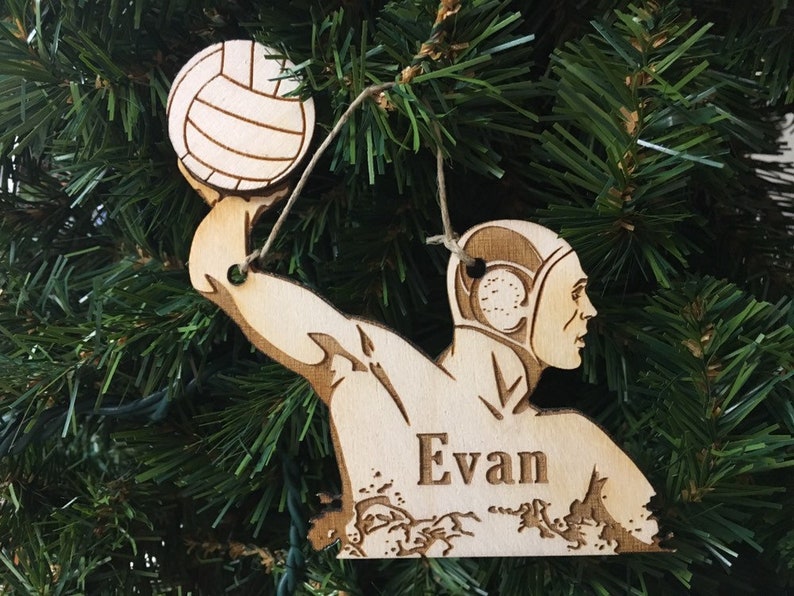 Water Polo Male Personalized Christmas Ornament Etsy