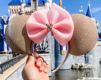 Gold and Pink Mouse Ears