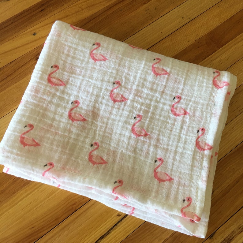 flamingo swaddle blanket