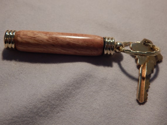 Key Chain, Wood Toothpick, Needle, or Pill Case: Secret Chamber Keychain