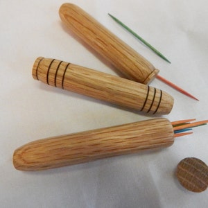 Wood Pocket Travel Toothpick Holder - Pocket Wood - with Wrapped Toothpicks
