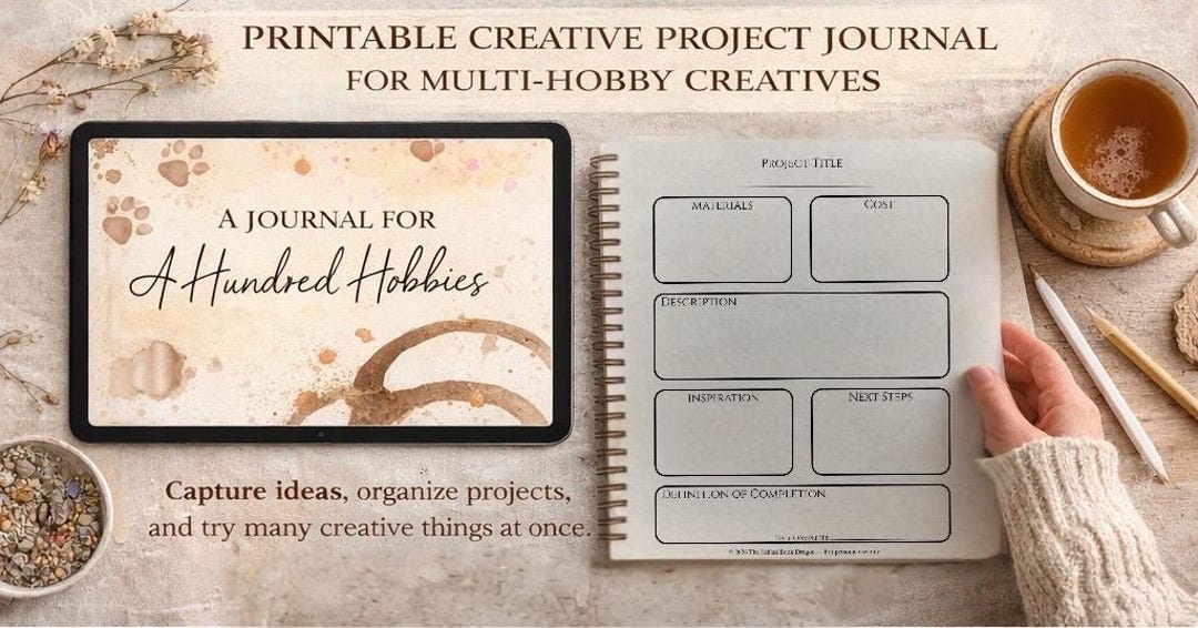 Hobby Project Planner, Creative Journal PDF (digital Download, US ...
