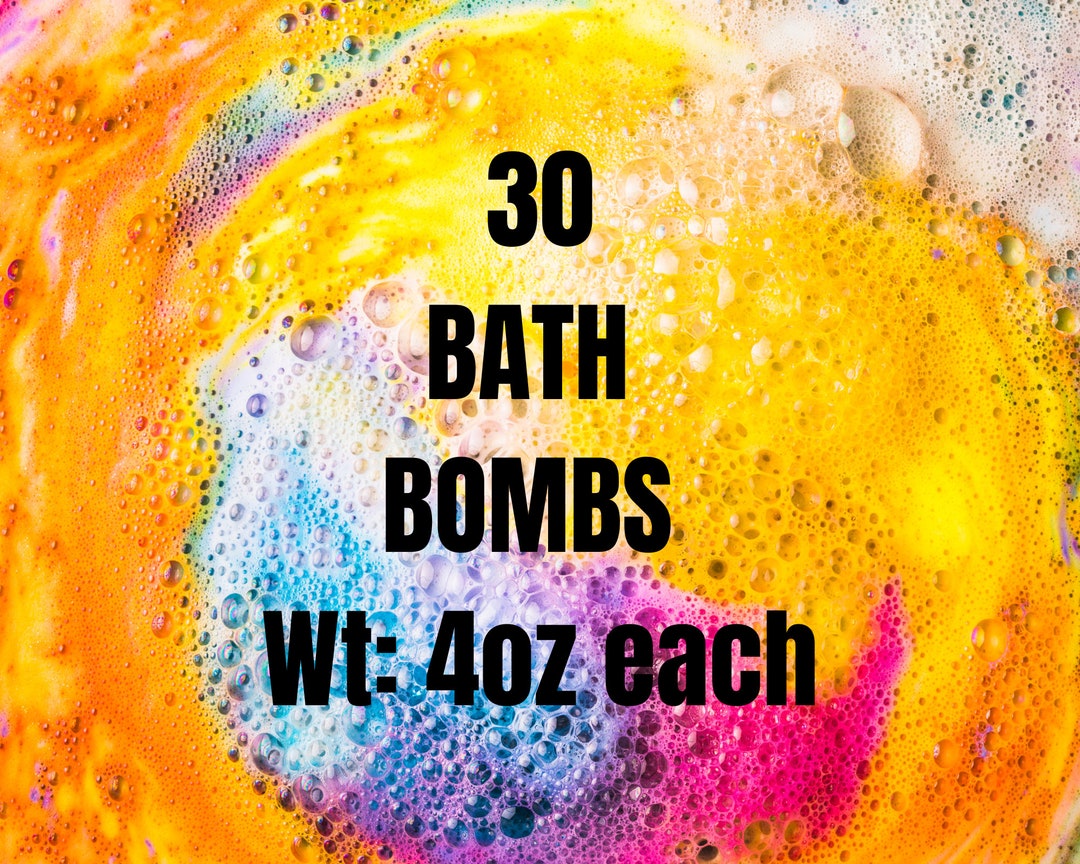 30 BATH BOMBS Weight 4oz Etsy Australia