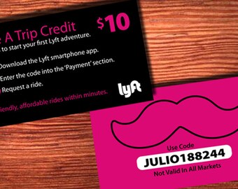 LYFT - Start A Trip Credit Card - Custom Designed Business Cards - Full Color - 2 Sided - Free Design / Free Shipping