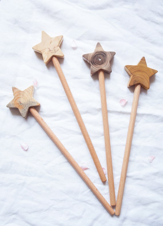 Magische Fee Zauberstab Holz Zauberstab Stern Zauberstab | Etsy