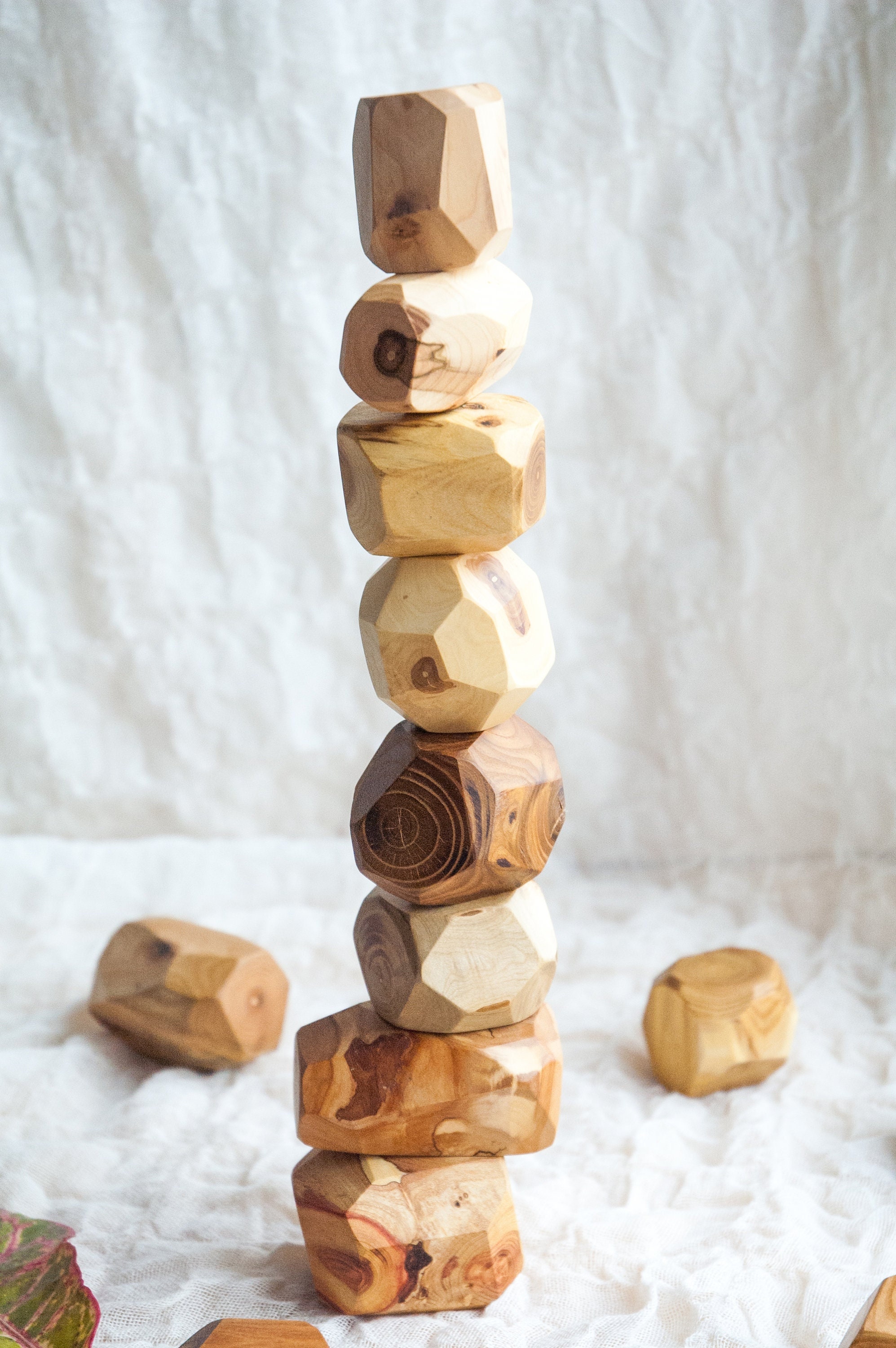 Tumi-Isi Wooden Stacking Rocks (hardwood mix)