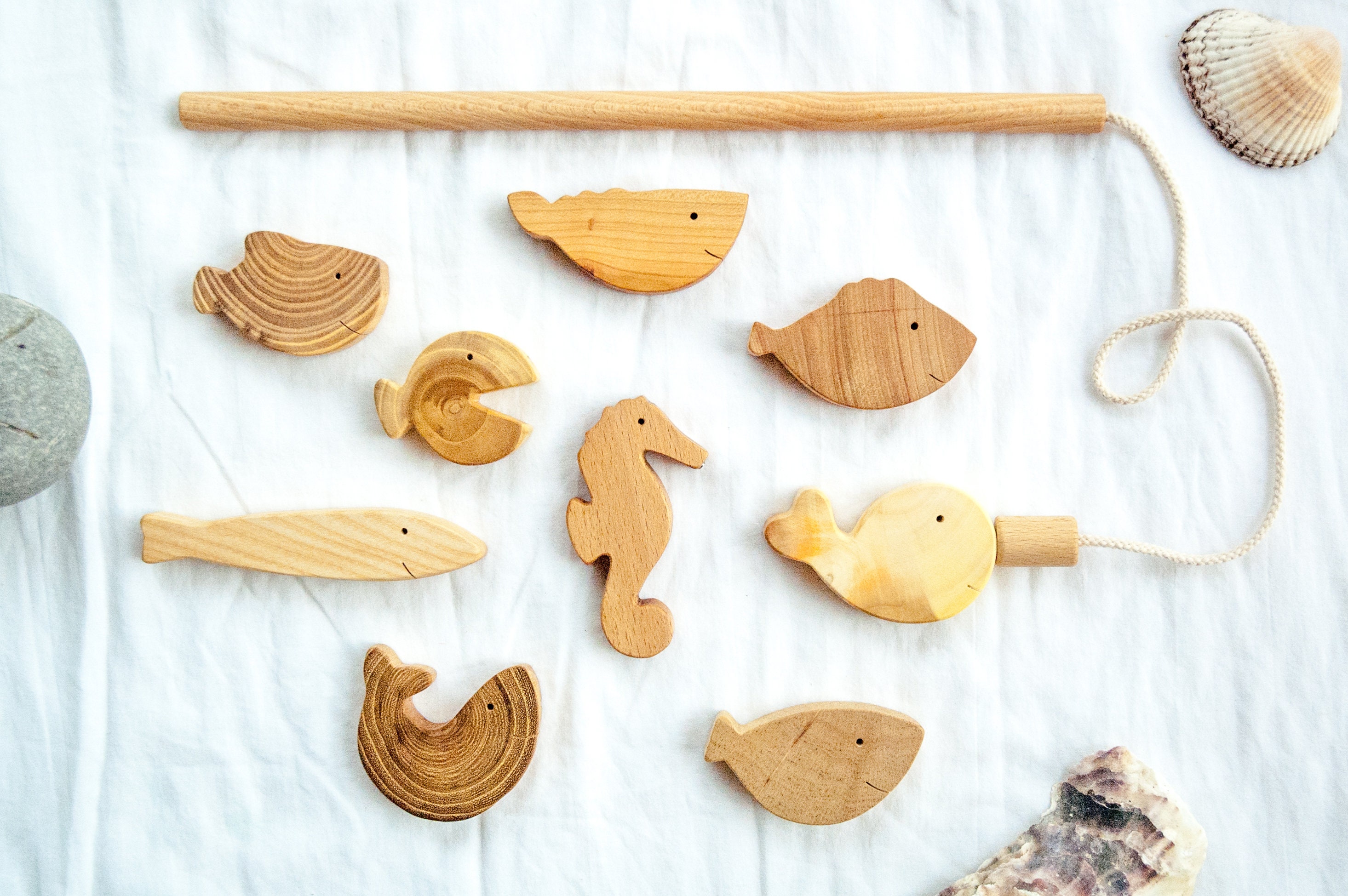 Wooden Toy Set 9 Fishes and Rode, Animal Toy for Baby, Simulation Toy, Wood  Toy for Kids, Wooden Pole, Baby Toy for Boy, Baby Gift, 999 -  Canada
