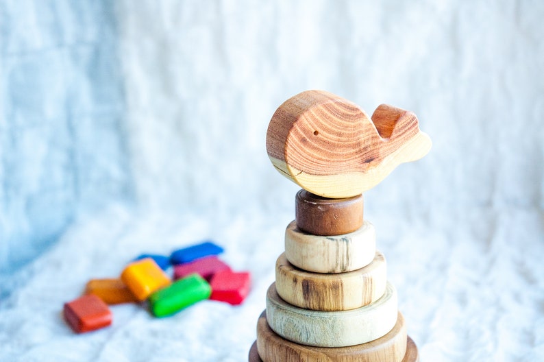Montessori Stapelspielzeug Holzspielzeug Für Jungen und Mädchen Kleinkind 2.Geburtstag Baby 1.Geburtstag Weihnachtsgeschenk ST8 Bild 3