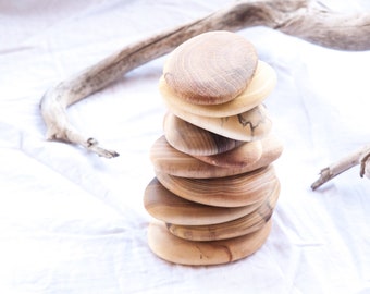 Wooden Meditation Stones, Zen Balancing Stones Set, Mindfulness Decor, Yoga Room Decor, Stress Relief Gift, Zen Stone Stacking