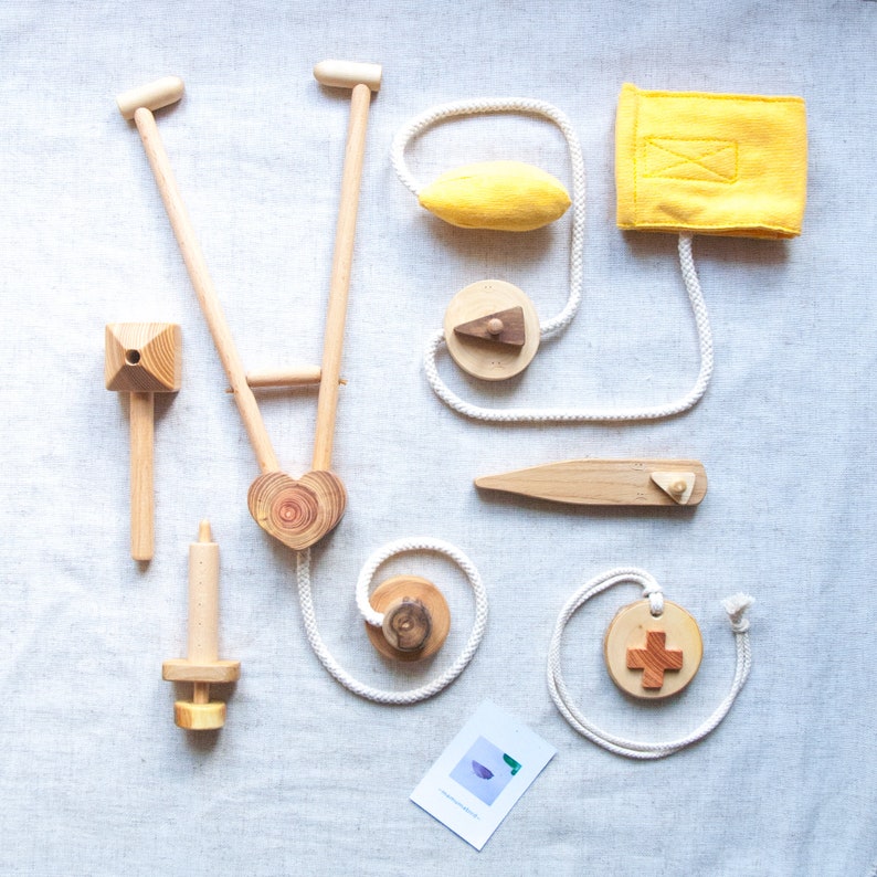 Wooden Doctor Play Set Doctor Kit for Kids Doctor Set Toy - Etsy