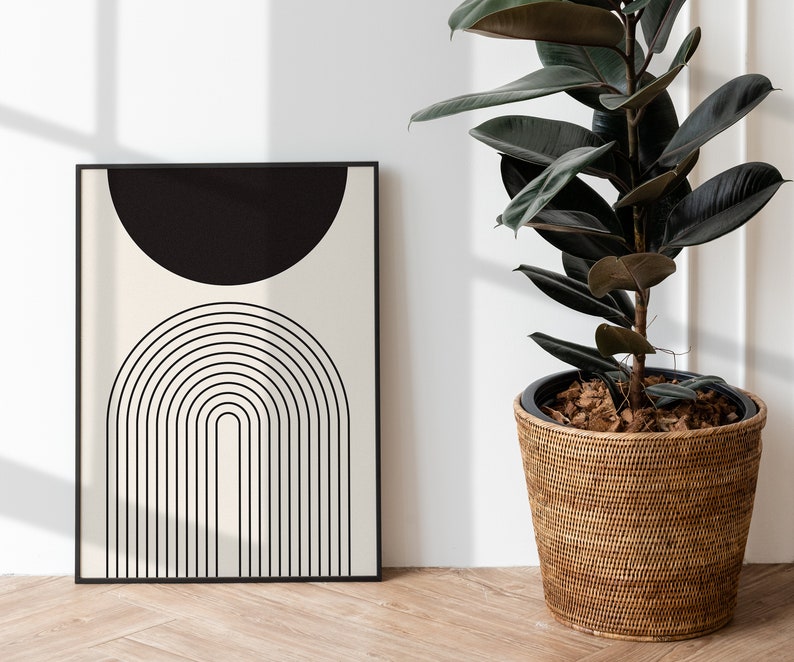 Abstract Geometric Boho Printable Poster 1 | Mid Century Wall Decor ...