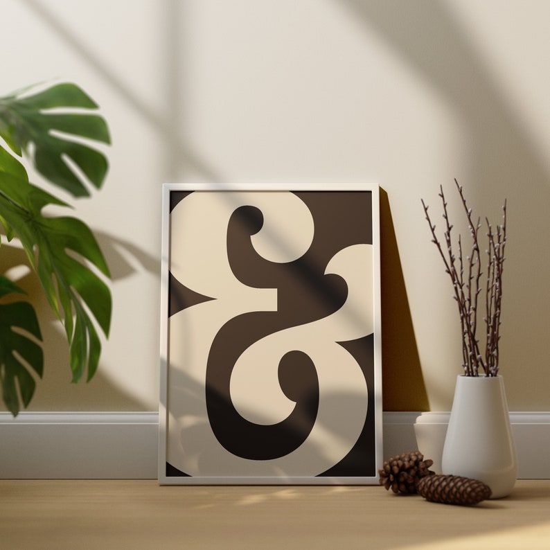 Ampersand Printable Typography Minimal Poster - Etsy