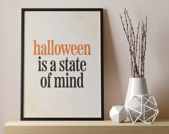 Halloween is a State of Mind Vintage Printable Poster