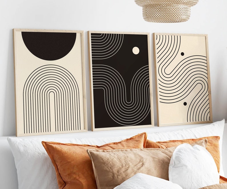 Abstract Geometric Boho Printable Poster 1 | Mid Century Wall Decor ...