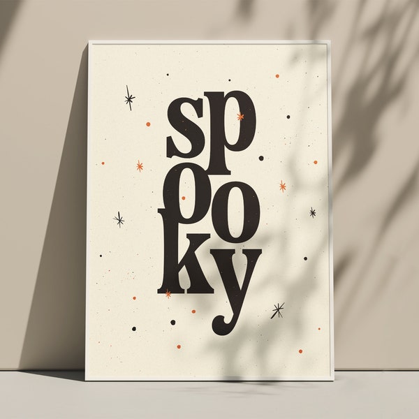 Spooky | Printable Wall Art | Halloween Decor | Spooky Gallery Wall | Halloween Printable Wall Art | Typography Poster | misprintdesign