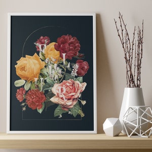 Elegant Vintage Floral Printable Poster