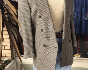 Size 38EU Suit Jacket Tweed Dress Jacket ITALIAN WOOLBLEND PEACOAT Jacket Has Lining