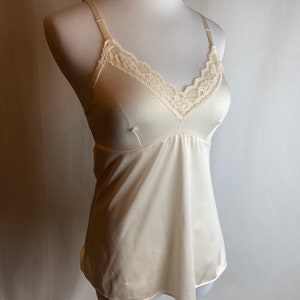 トップス nude vintage Camisole Vintage Camisole Negligee Top Slip 60's 70's Retro Fitted Nylon