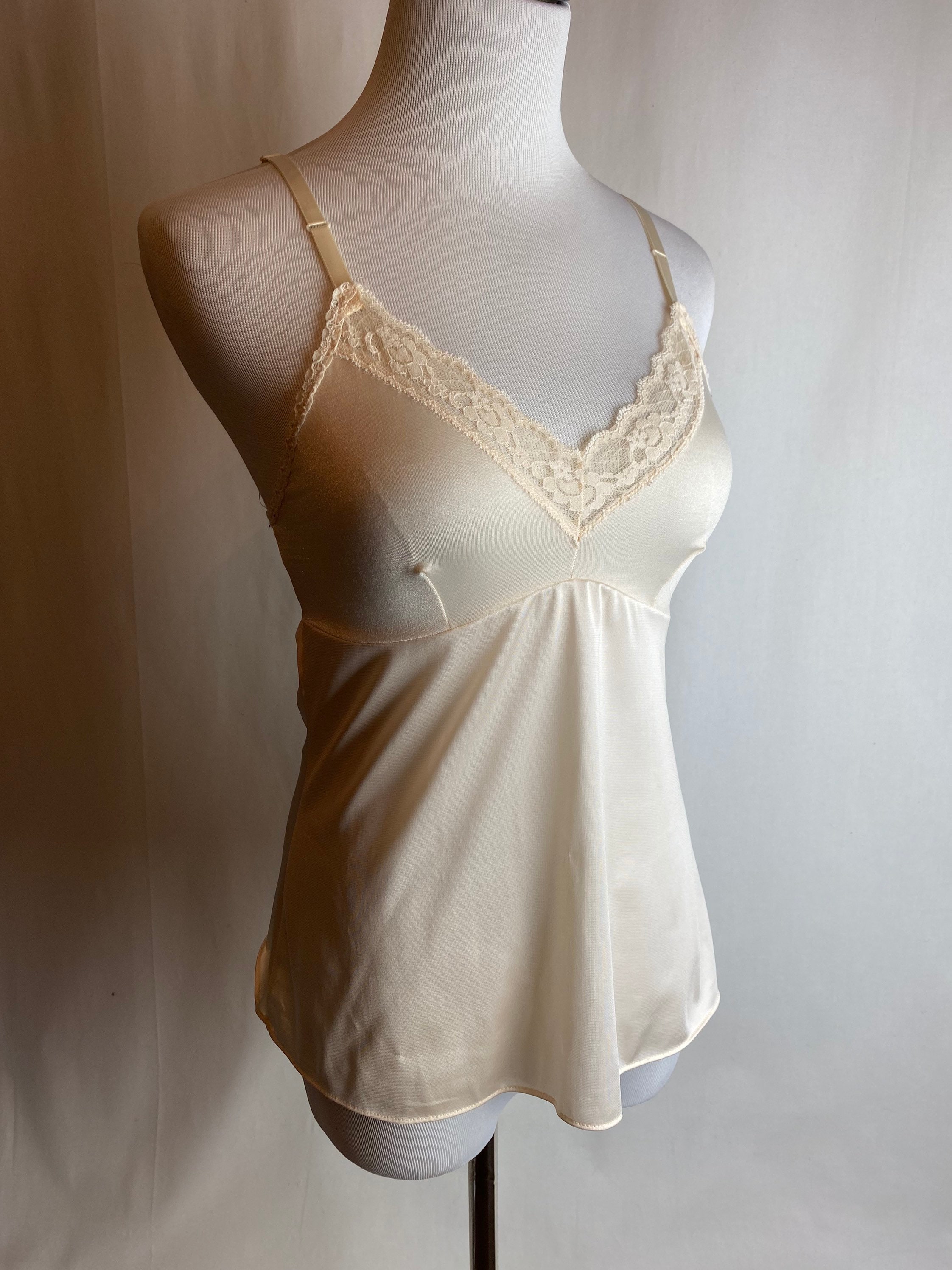 トップス nude vintage Camisole Vintage Body Chic Beige Lace Camisole Tank Cami Size Medium