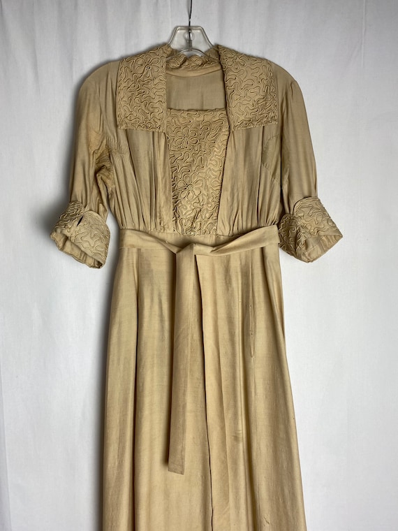 vintage st. pierre silk dress A Pierre Balmain Couture Turquoise Silk Chiffon Cocktail Gown- France Circa  1958