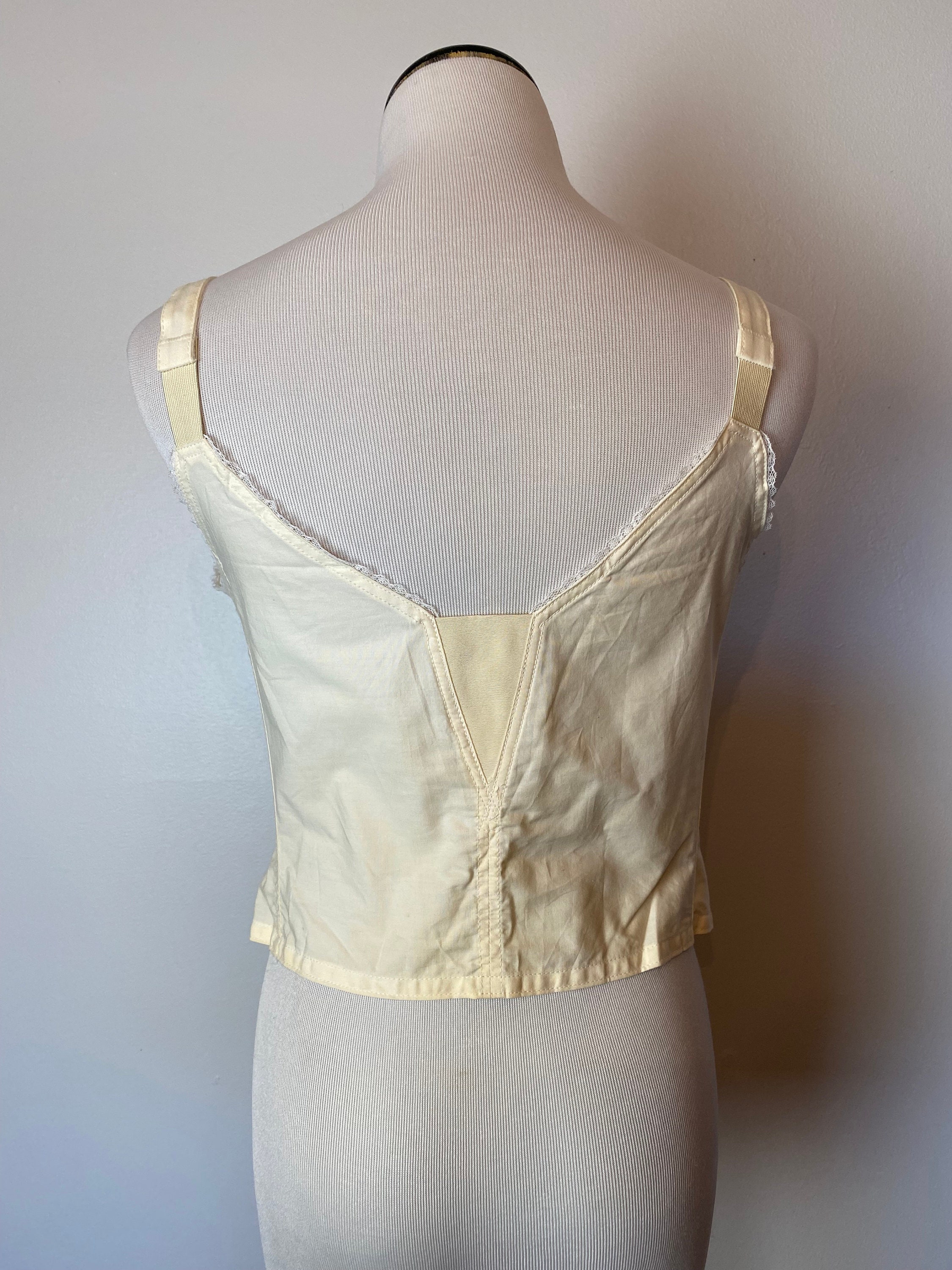 Vintage 1950s Bullet Bra 40 C Cotton Deadstock With Tags 50s Pinup