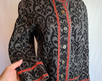 お*て様 60s Jantzen wool knit cardigan XL b VTG 1960's Jantzen Wool Cardigan Sweater~ off White Tiny