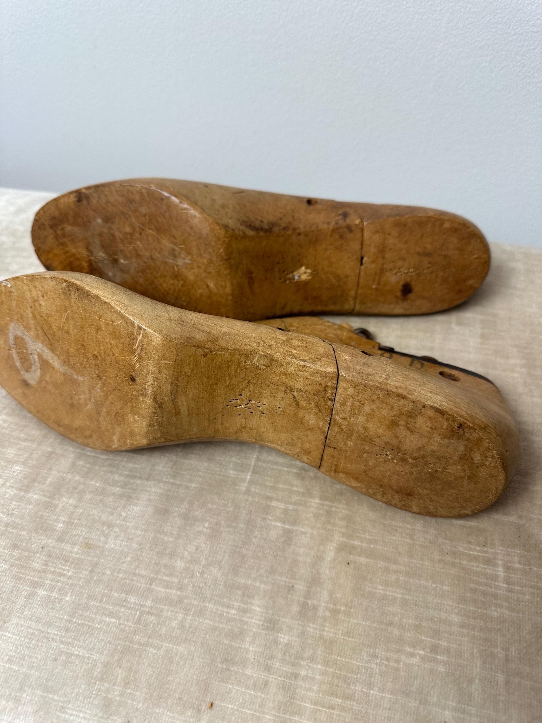 ヴィンテージ木製靴職人用フォーム：靴職人用ツール、メンズサイズ9D