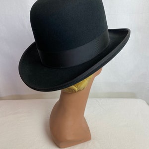 Resistol Mens black western hat Vintage 60s 70s western self conforming unblocked beaver felt hat Mens Homberg style bowler fedora image 5