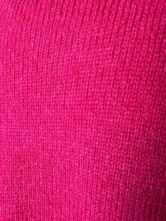 Vintage pink 100% wool sweater~ 1980’s-90’s turtl… - image 9