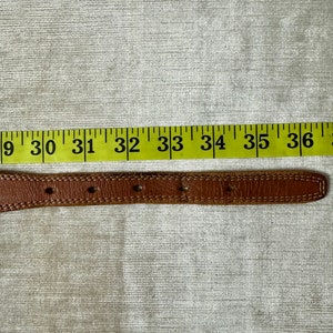 Vintage brown leather belt skinny trouser belt 1990s Banana Republic boho style size SM image 10
