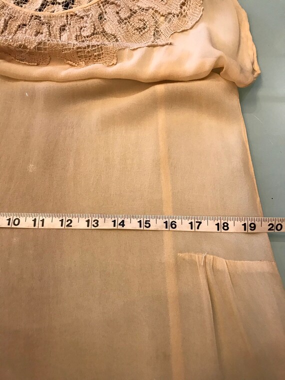 20’s 30’s wedding dress silk crepe ivory cream- l… - image 8