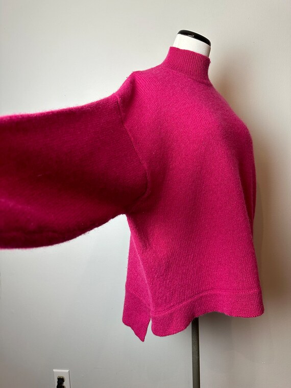 Vintage pink 100% wool sweater~ 1980’s-90’s turtl… - image 4