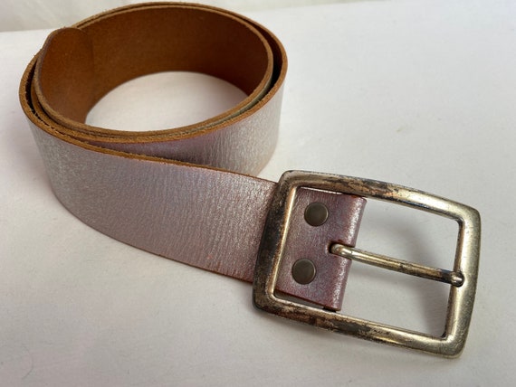 Linea Pelle wide leather women’s  belt pretty cha… - image 1