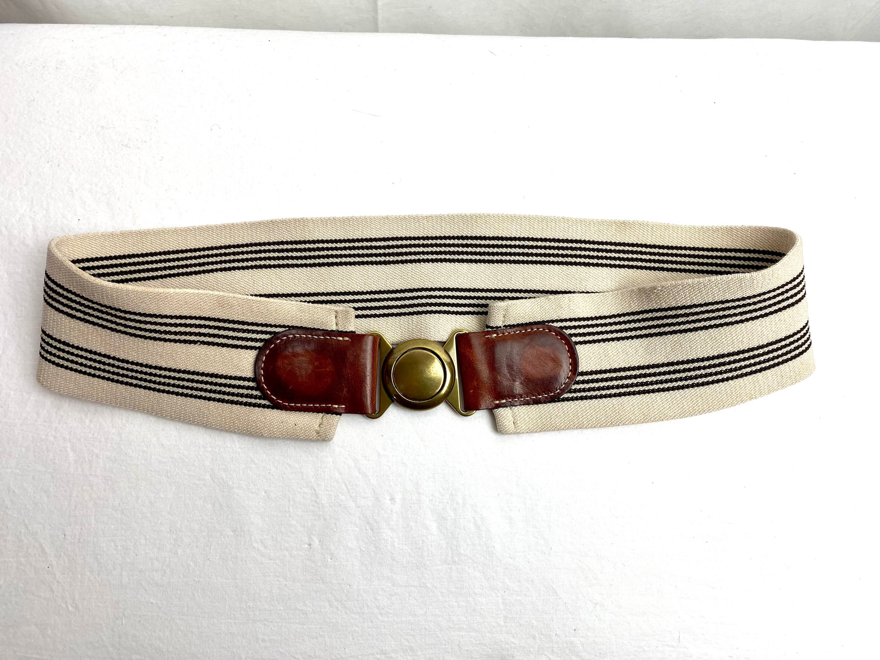 Extra Wide Leather & Cloth Belt 90 display picture 1