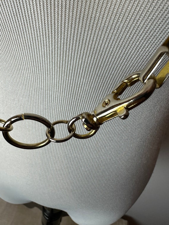 Vintage 60’s 70’s gold chain link belt~ shiny hig… - image 9