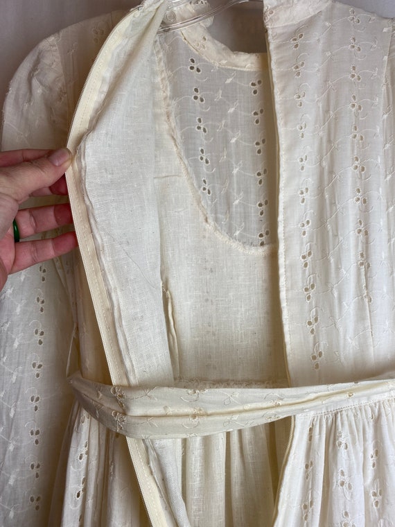 70’s boho wedding gown cotton lace Gunne sax styl… - image 9