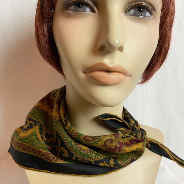 Vintage Silk Skinny Scarf