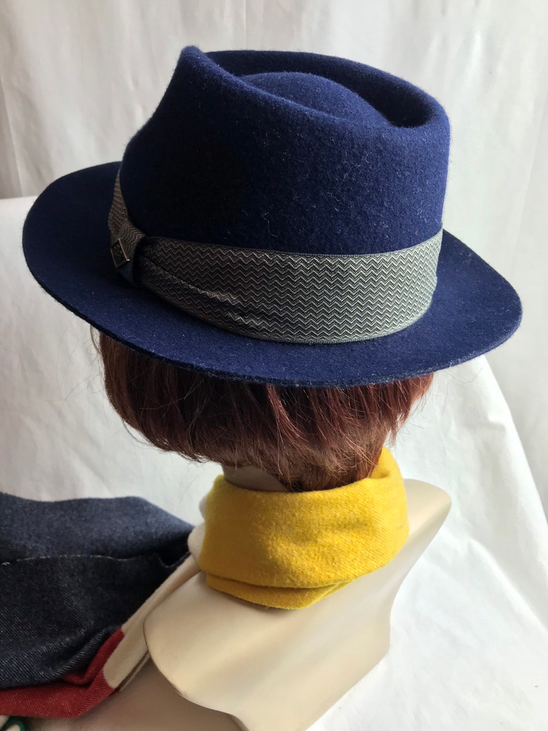 Mens blue fedora hatGoorin bros unisex androgynous style vintage inspired Stylish hat mens or womens hats Size Small image 9