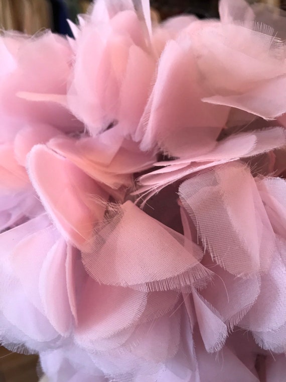 Vintage 1950’s -60's floral hat ~soft pink flower… - image 7
