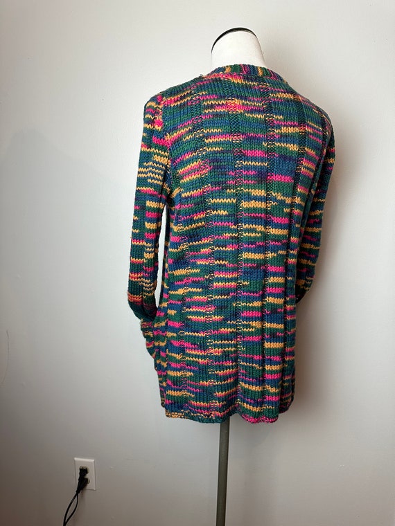 Vintage hand made sweater~ 1970’s v-neck cardigan… - image 5