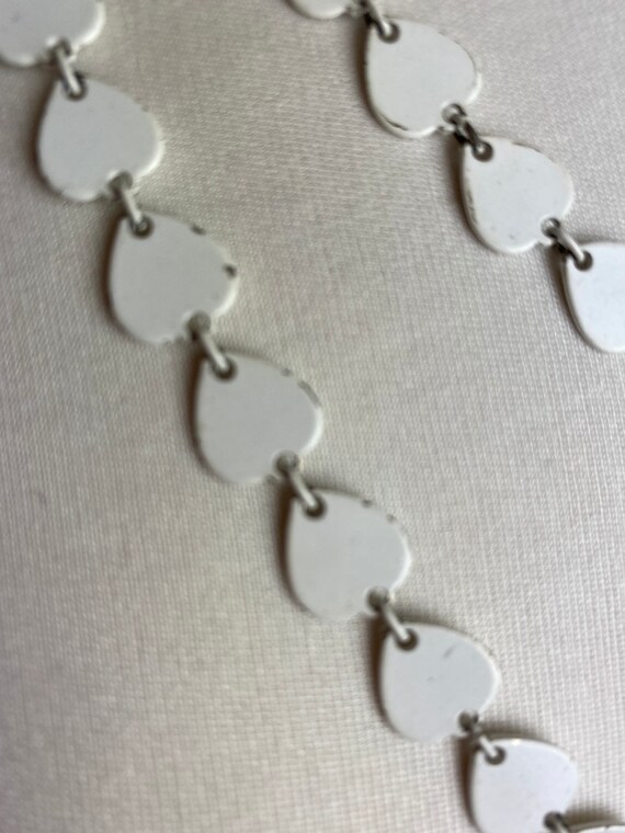 vintage silve necklace 60s ボールチェーン Vintage 60's Necklace~ White Long Beaded Bobble Chain Link