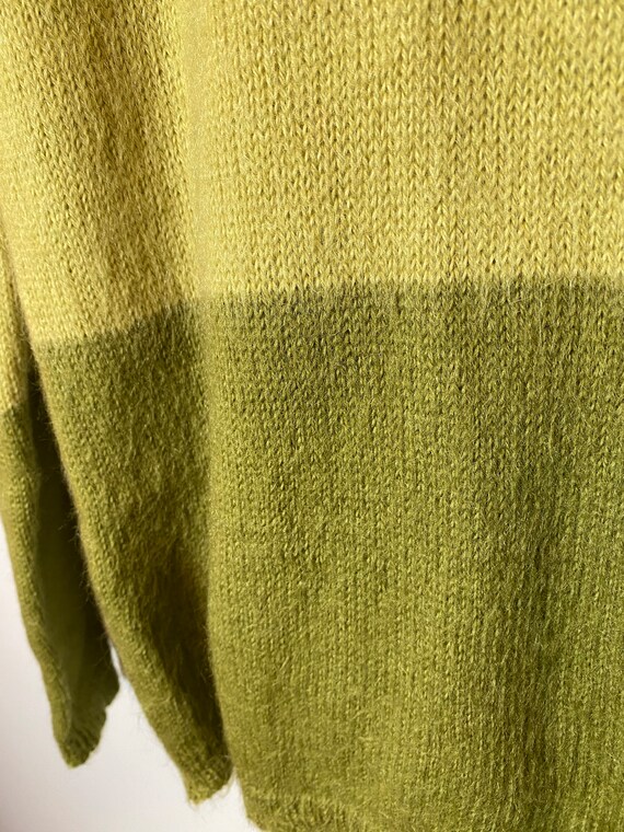 60’s 2 tone mossy green Mohair cardigan Jantzen s… - image 8