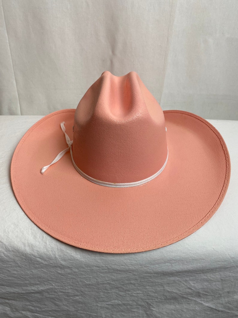 Vintage Pink cowboy hatGirls or Womens smaller size Bright festive girly Cow girl western country rockabilly rodeo princess 1950s style image 5