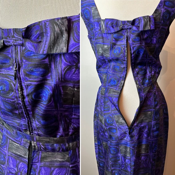 Vintage purple silk dress & matching jacket belt~… - image 4